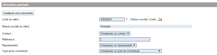 Dupliquer une cde client